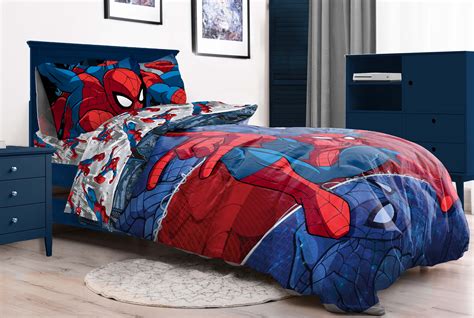 spider man bed set full|spider-man full sheet set.